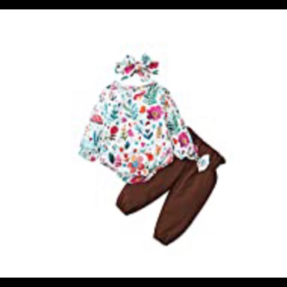 Onesie pants and bow tie set for girls colorful